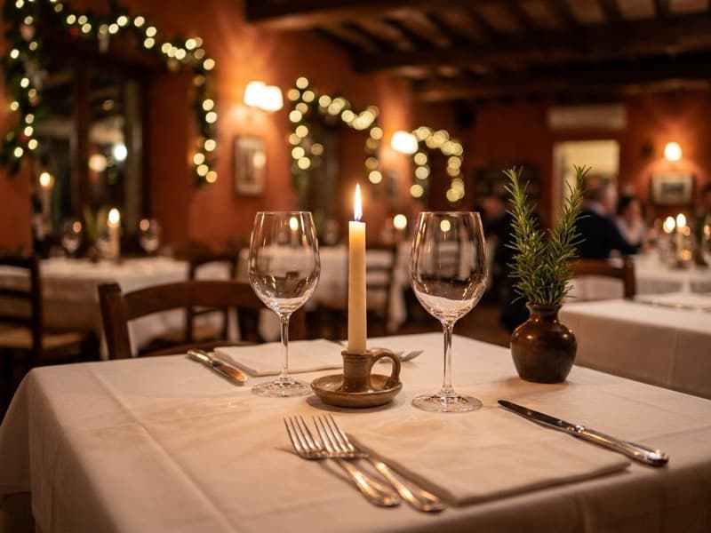 Elegant table setting for dinner